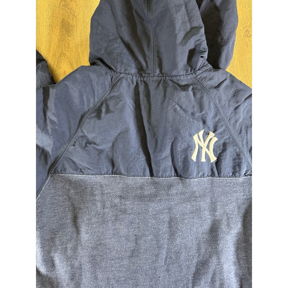 NY Yankees Majestic Dry Base Full Zip Hoodie Jacket Mens Size Small MLB - Picture 7 of 8